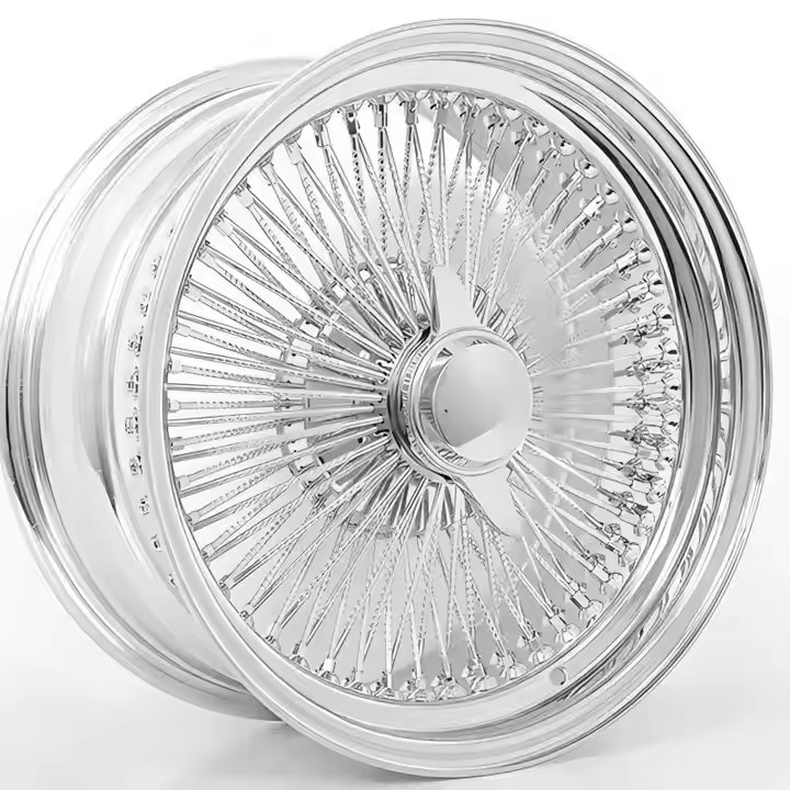 Wire Wheel 2025 Factory Custom Special Spoke 13" 13in 13 Inch 13x5.5 13x7 standard Silver Chrome Wire Rim For Pontiac Oldsmobile