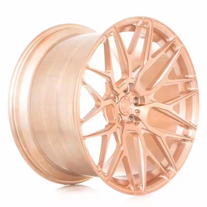 Luxury Rose Gold Car Wheel Rims 18 19 20 21 22 23 24 Inch Mesh Design Monoblock Forged Wheels 5x114.3 For Tesla Model3