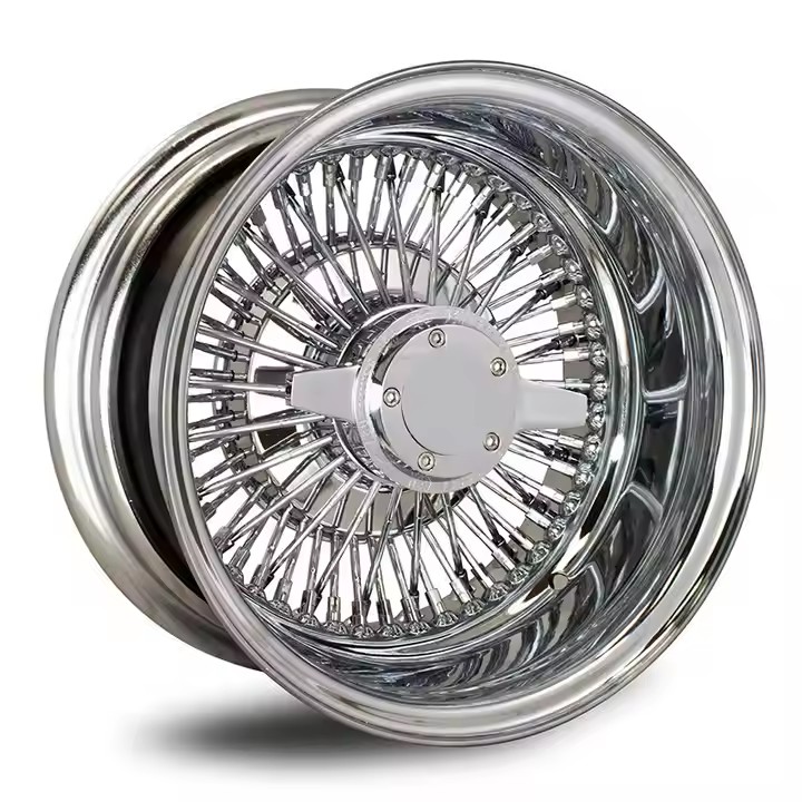 Wire Wheels All Silver 13x5.5 13x7 14x7 13 Inch 72 Spokes Straight Lace Reverse Chrome High Quality Steel Wire Rims 14 13