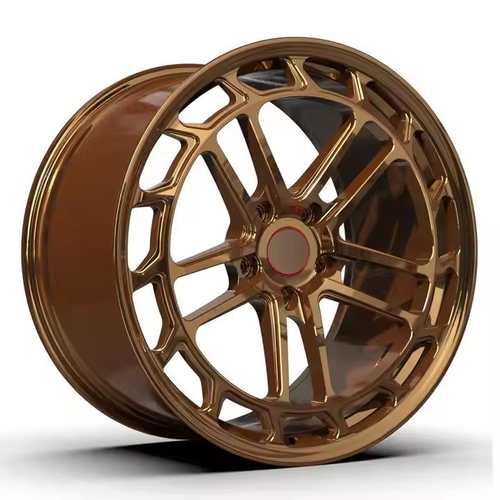 Passenger Car Wheel Rim Bronze Gold Multi Five Spoke Rims 16 17 18 19 20 21 22 Inch Car Alloy Wheel For Car Audi R8 Tesla Model3